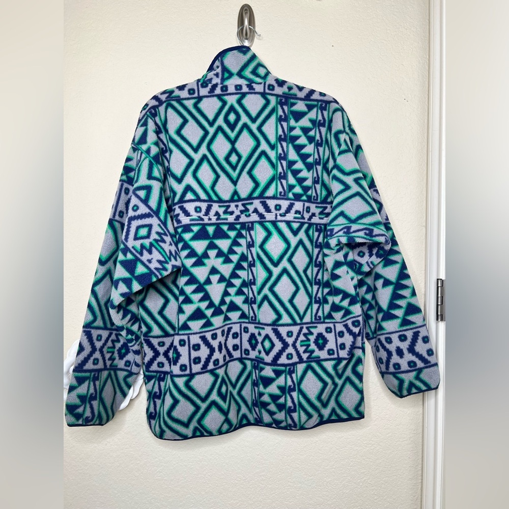 Patagonia Synchilla Snap-T Fleece Pullover Rare Montana Siete Aztec Men’s Large - Picture 16 of 16